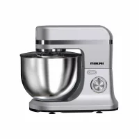 Nikai Kitchen Machine 12L Steel Bowl With Cover 1500W NSM1200A Switch With Led Display Metal Gear 3 Blades Whisk, Dough Hook & Beater 6 Speed With Pulse