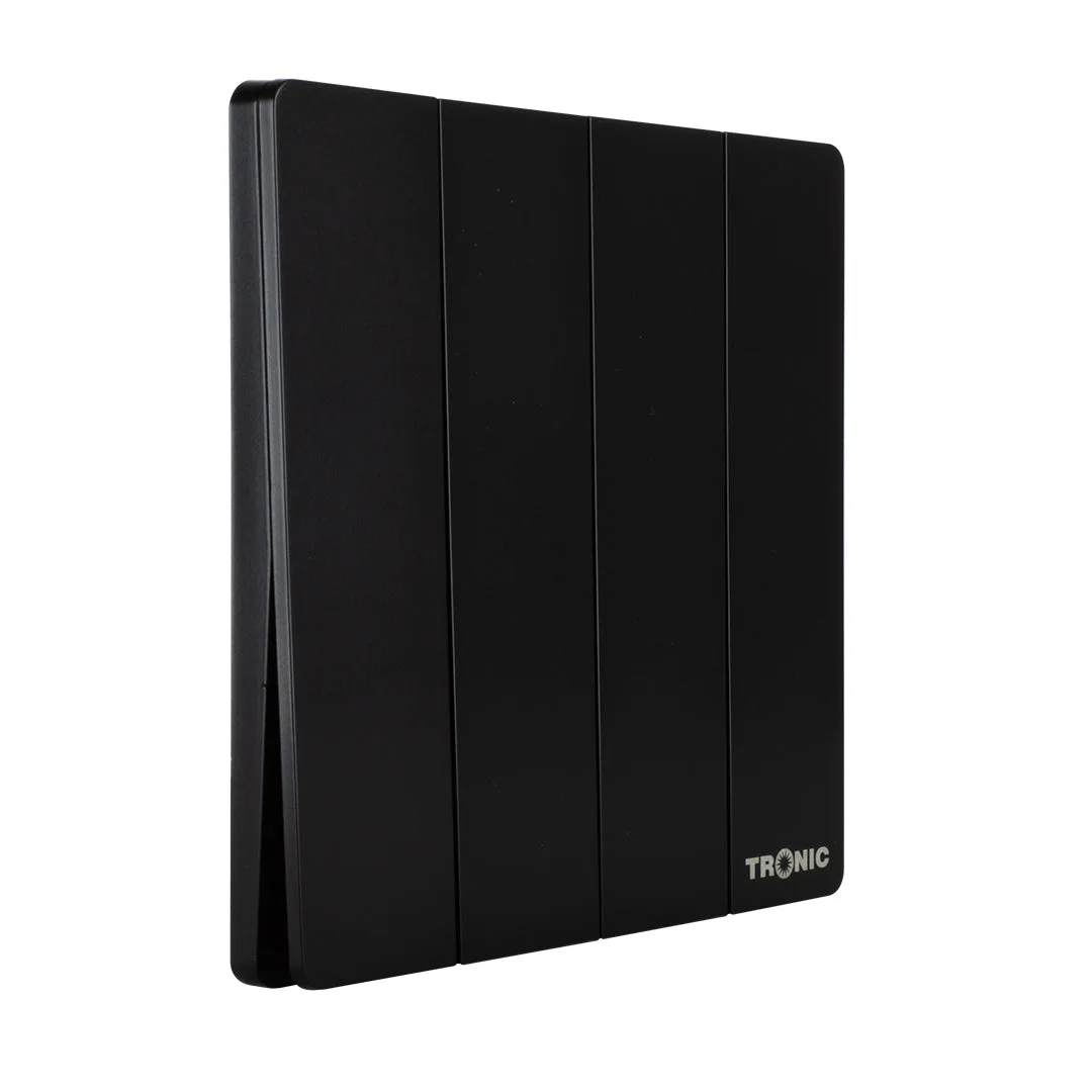 Tronic Black - 4 Gang 2 Way Switch