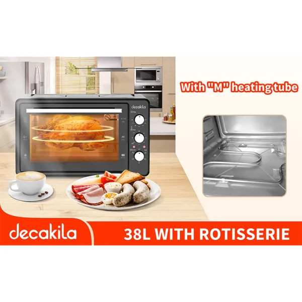 Decakila Toaster Oven 38L 1600W Steel Heating Elements Keev024b