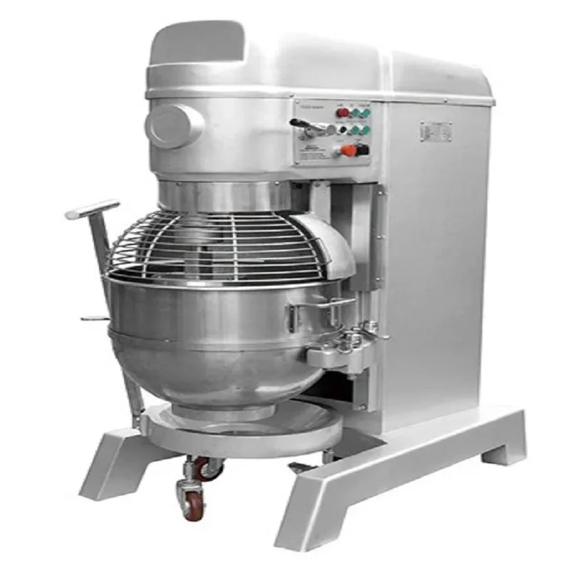 Commercial Electric Industrial Food Mixer 7kW 150L , 3-Speed Heavy-Duty Planetary Mixer with Safety Net & Trolley WG-B150
