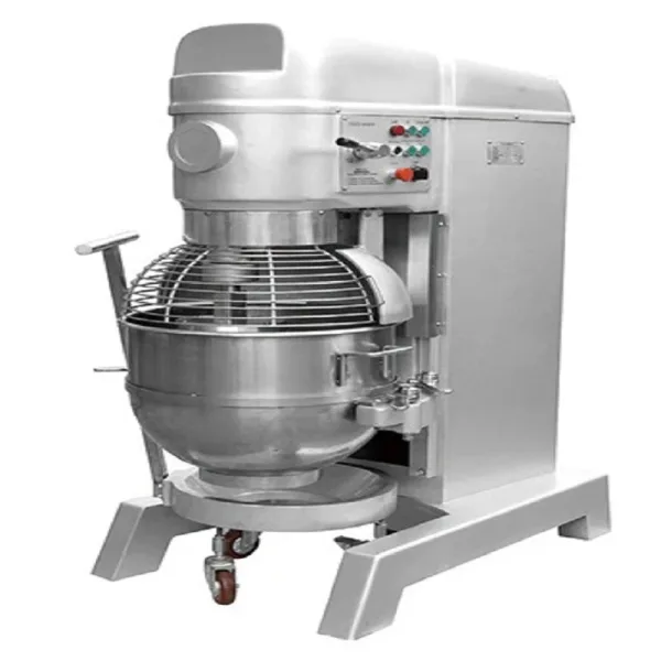 Commercial Electric Industrial Food Mixer 7kW 150L , 3-Speed Heavy-Duty Planetary Mixer with Safety Net & Trolley WG-B150