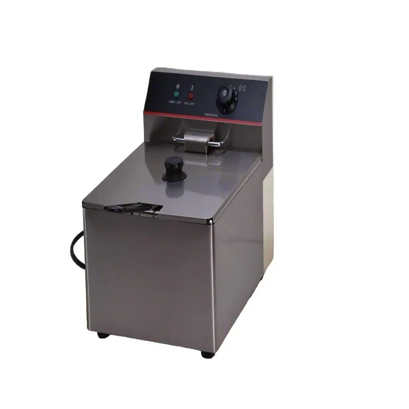 Commercial Electric Fryer 11L Countertop, 3.5kW High-Power Single Tank Deep Fryer, Professional Stainless Steel Fryer WG-11L