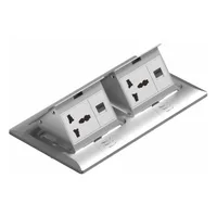 Tronic Dual Universal Socket Pop-Up Floor Panel with RJ45 Ports BF POPU-11-UN