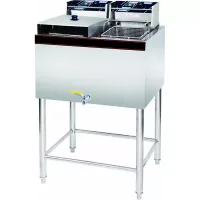 Commercial Electric Fryer 28L Vertical Deep Fryer, 8kW High-Power Single Tank Double Basket Floor Model Fryer HEF-84
