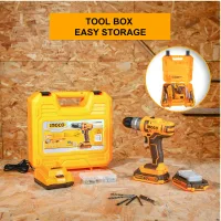 Ingco Impact Drill Machine Lithium-ion 20V 45Nm with 47pcs Accessories CIDLI201452