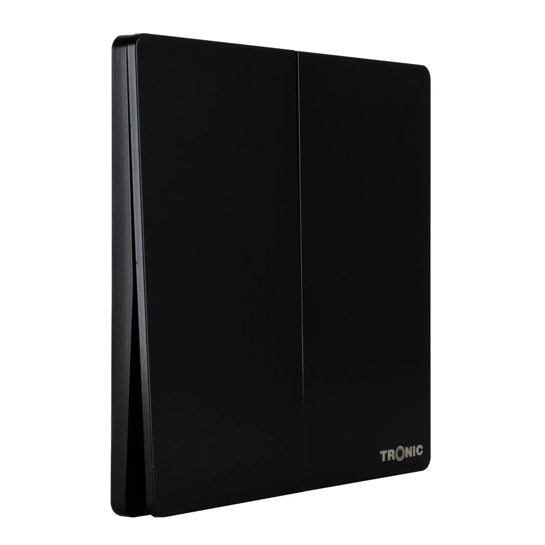 Tronic Black - 2 Gang 2 Way Switch
