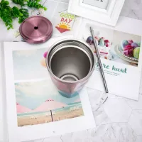 Nadstar Travel Mug 600ML With Lid & Straw Travel Coffee Mug Reusable Cup with Leakproof Lid 35052-16