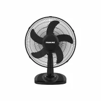 Nikai Table Fan 12 Inch 30W, 5-Blade, 3-Speed, Oscillation Tilt, Control Quiet, Energy Efficient, Black NTF1206RC