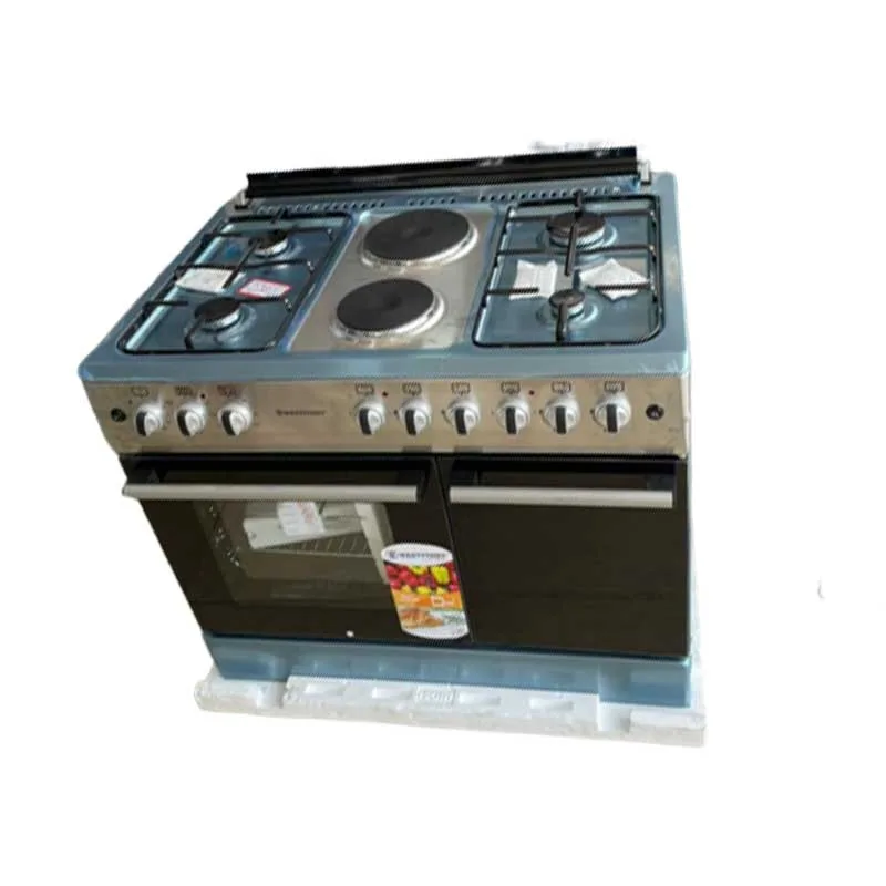 Westpoint Cooker 90x60, 4 Gas Burners, 2 Electric Plate, Electric Oven + Gas Compartment Inox WCER9642E8XBO