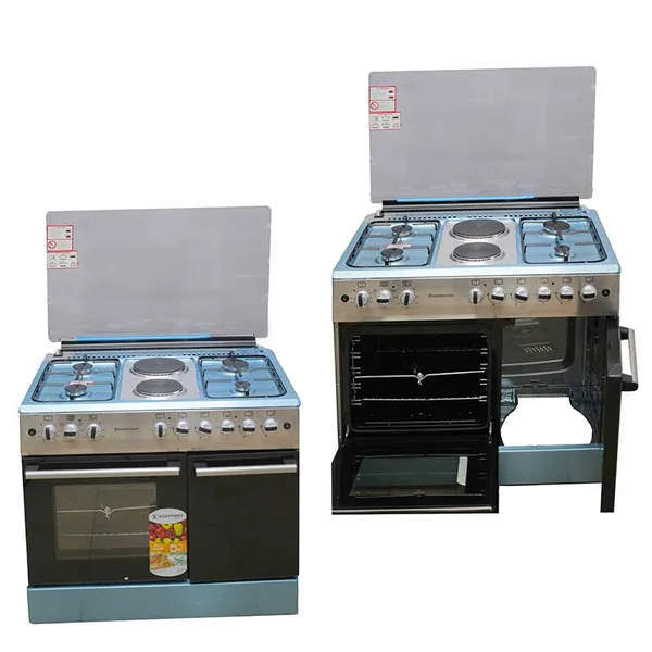 Westpoint Cooker 90x60, 4 Gas Burners, 2 Electric Plate, Electric Oven + Gas Compartment Inox WCER9642E8XBO
