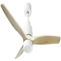 Commercial Electric LED Ceiling Fan 52" Solid Wood Blades, 35W DC Motor, Remote Control DCF-TB52181L