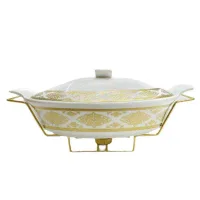 Nadstar Chafing Dish for Buffet Stoves Made of Ceramic Soup Pot Porcelain Food Serving 375-71
