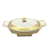Nadstar Chafing Dish for Buffet Stoves Made of Ceramic Soup Pot Porcelain Food Serving 375-71
