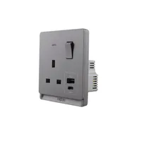 Tronic 13A Single Socket with USB & Type-C - Grey
