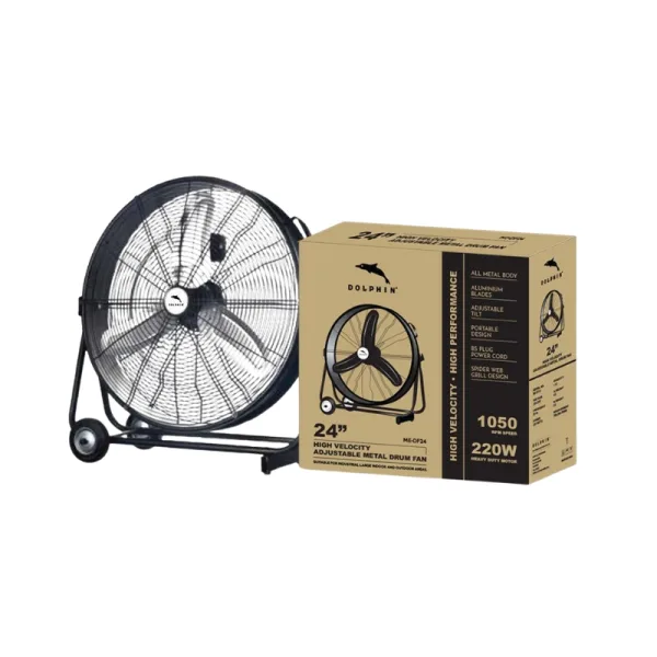 Dolphin Metal Drum Fan 24'' 220W 1050RPM, High Velocity, High Performance ME-DF24