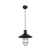 Tronic Black Vintage Pendant Glass Cage Light
