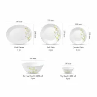La Opala Dinner Set Citron Weave Classique 47 Pieces LW047