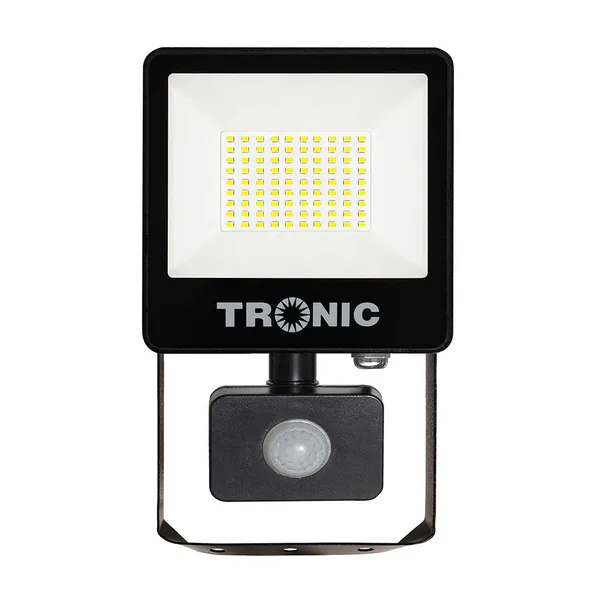 Tronic 50W LED Flood Light with Sensor - IP66, 6500K Daylight