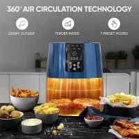 Nikai Airfryer 4l Digital 1250w Naf588d Precision Temperature Control, 7 Preset Cooking Programs, 360-Degree Air Circulation, One-Touch Operation