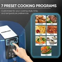 Nikai Airfryer 4l Digital 1250w Naf588d Precision Temperature Control, 7 Preset Cooking Programs, 360-Degree Air Circulation, One-Touch Operation