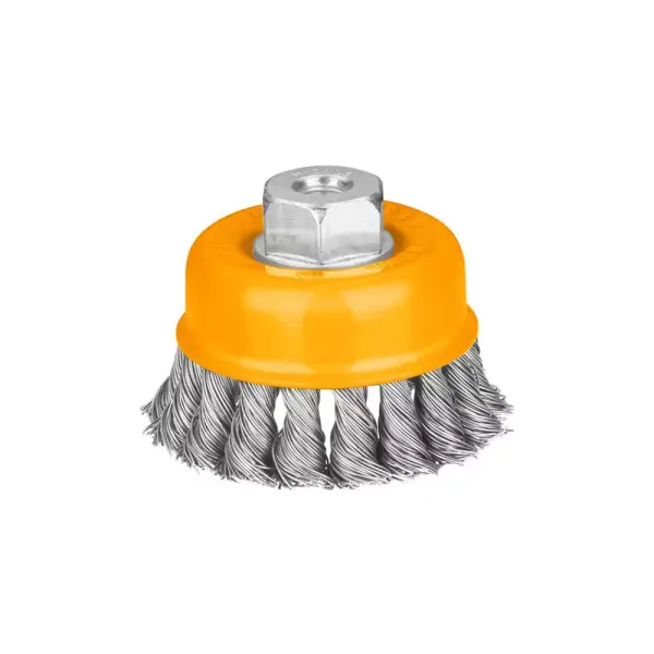 Ingco Twist Wire Cup Brush with Nut 100mm WB21002