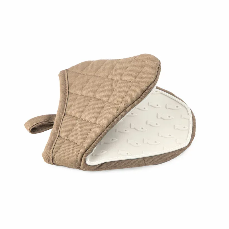 Decakila Silicone FDA Oven Mitts Thickened Oven Gloves 500�F / 250�C Heat Resistance Linen Thermal Insulation Silicone Oven Mitts Thick for Safe Cooking, Baking KMTT054R