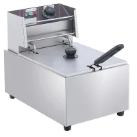 Commercial Electric Fryer 6L Countertop, 2.5kW Compact Single Tank Deep Fryer, Professional Stainless Steel Fryer WG-81