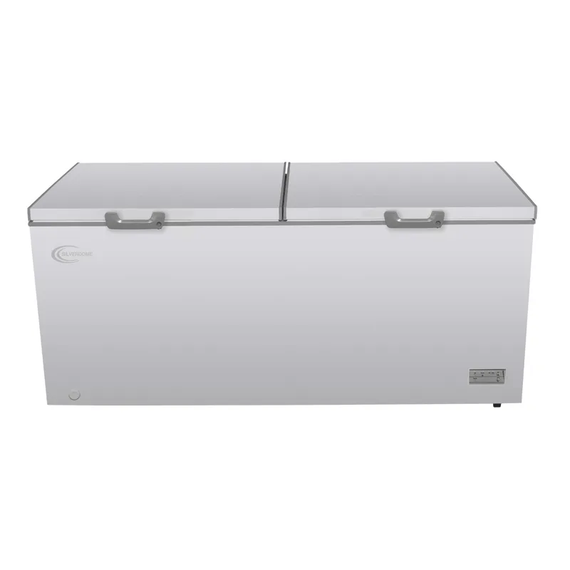 Silverdome Double Door Chest Freezer 708L with Cool Pack, 3 Storage Baskets, Electronic Control, LED Light & Lock and Key CFM 750