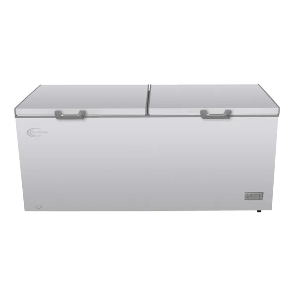 Silverdome Double Door Chest Freezer 708L with Cool Pack, 3 Storage Baskets, Electronic Control, LED Light & Lock and Key CFM 750