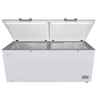 Silverdome Double Door Chest Freezer 708L with Cool Pack, 3 Storage Baskets, Electronic Control, LED Light & Lock and Key CFM 750