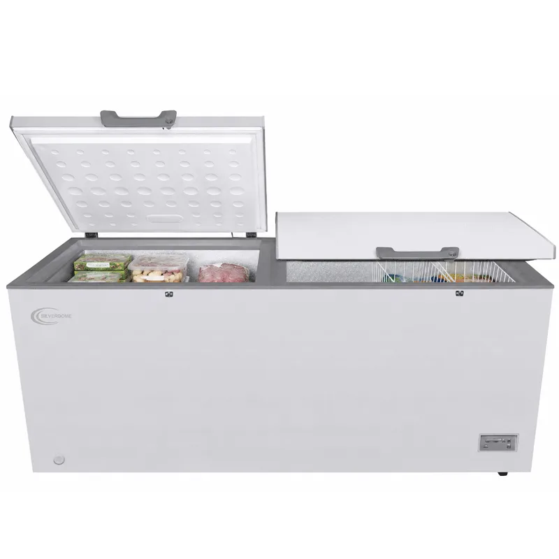 Silverdome Double Door Chest Freezer 708L with Cool Pack, 3 Storage Baskets, Electronic Control, LED Light & Lock and Key CFM 750