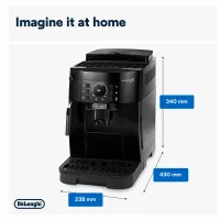 Delonghi Magnifica Start Bean-to-Cup Coffee Machine, Adjustable Grinder, 15-Bar Pressure, Black ECAM12.121.B