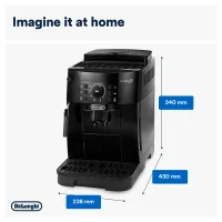 Delonghi Magnifica Start Bean-to-Cup Coffee Machine, Adjustable Grinder, 15-Bar Pressure, Black ECAM12.121.B