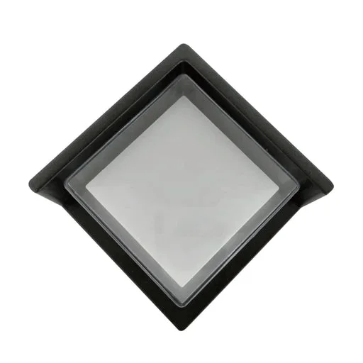 Tronic Black LED Wall Light Square