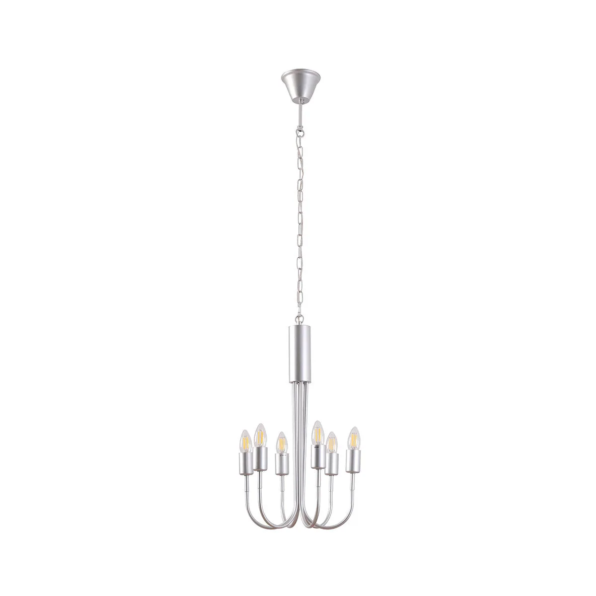 Tronic Iron Wall Lamp Silver 6XE27 SI