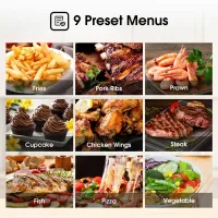 Hisense Digital Air Fryer 3.5L 1400W, LED Control Panel, Adjustable Thermostat, Non-Stick Basket, 9 Preset Programs H04AFBK1S1