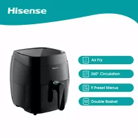 Hisense Digital Air Fryer 3.5L 1400W, LED Control Panel, Adjustable Thermostat, Non-Stick Basket, 9 Preset Programs H04AFBK1S1