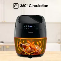 Hisense Digital Air Fryer 3.5L 1400W, LED Control Panel, Adjustable Thermostat, Non-Stick Basket, 9 Preset Programs H04AFBK1S1