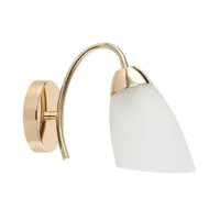 Tronic Decorative Wall Light - Golden Arm with Frosted White Glass Shade