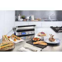 Delonghi Digital Contact Grill 2000W, 6 Cooking Functions, Removable Dishwasher-Safe Plates CGH1012D