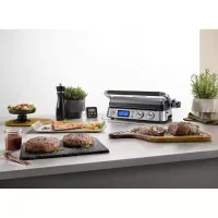 Delonghi Digital Contact Grill 2000W, 6 Cooking Functions, Removable Dishwasher-Safe Plates CGH1012D
