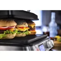 Delonghi Digital Contact Grill 2000W, 6 Cooking Functions, Removable Dishwasher-Safe Plates CGH1012D
