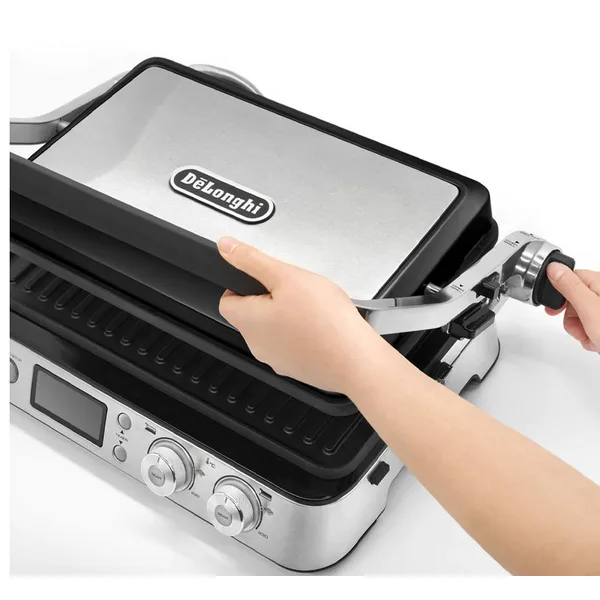 Delonghi Digital Contact Grill 2000W, 6 Cooking Functions, Removable Dishwasher-Safe Plates CGH1012D