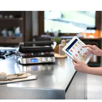 Delonghi Digital Contact Grill 2000W, 6 Cooking Functions, Removable Dishwasher-Safe Plates CGH1012D