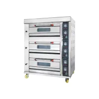 Commercial Kitchen Equipment Commercial Gas Oven 3 Deck 6 Tray, 220V, 50Hz, 1 Phase, 300W, HGB-60Q