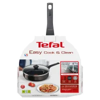 Tefal Sautepan 26cm Easy Cook Titanium Nonstick Thermo Signal B5543302 - Aluminium Material With Heat Indicator Dishwasher Safe And Pfoa Safe
