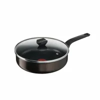Tefal Sautepan 26cm Easy Cook Titanium Nonstick Thermo Signal B5543302 - Aluminium Material With Heat Indicator Dishwasher Safe And Pfoa Safe