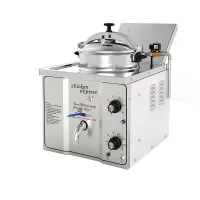 Commercial Electric Fryer 16L Tabletop Pressure Fryer, 3kW High-Efficiency Mechanical Control Pressure Fryer, Professional Stainless Steel Broaster WG-XZ-16