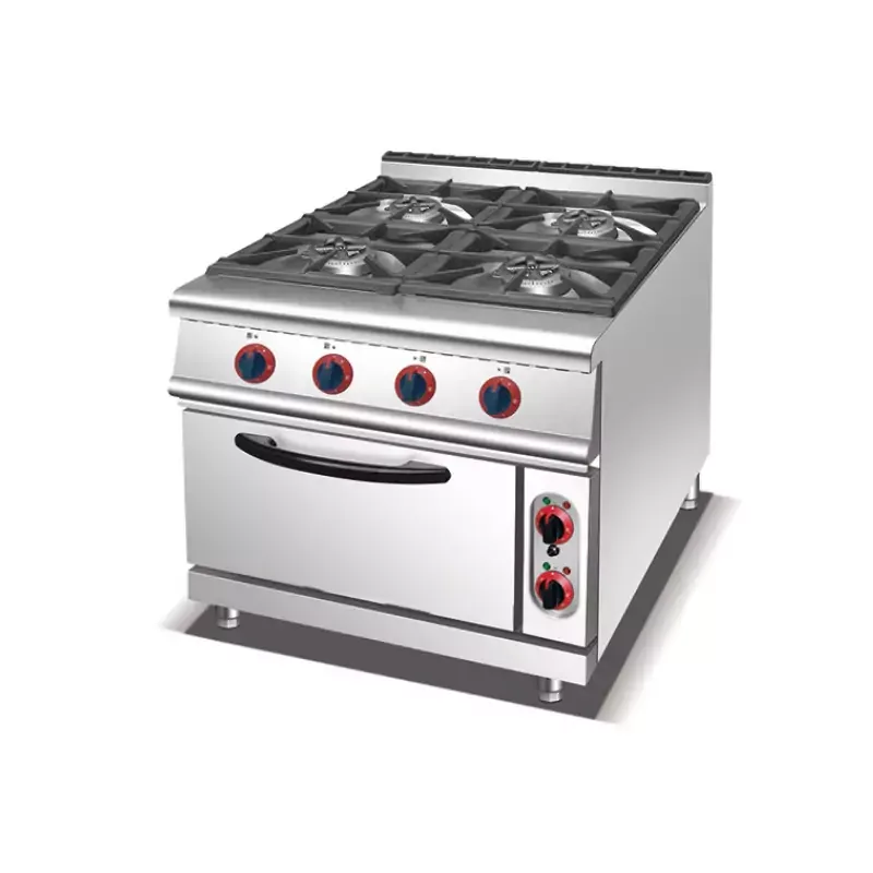 Commercial Kitchen Equipment Commercial 4 Burner Gas Range with Electric Oven 7.5 4, 5.8kW, HGR-905A