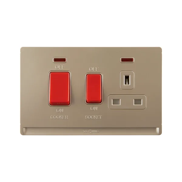 Tronic Gold Cooker Control Unit - 45A Switch + 13A Socket with Neon